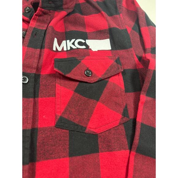 Red And Black Lumberjack Flannel Montana Knife Company Size Small - Picture 2 of 7